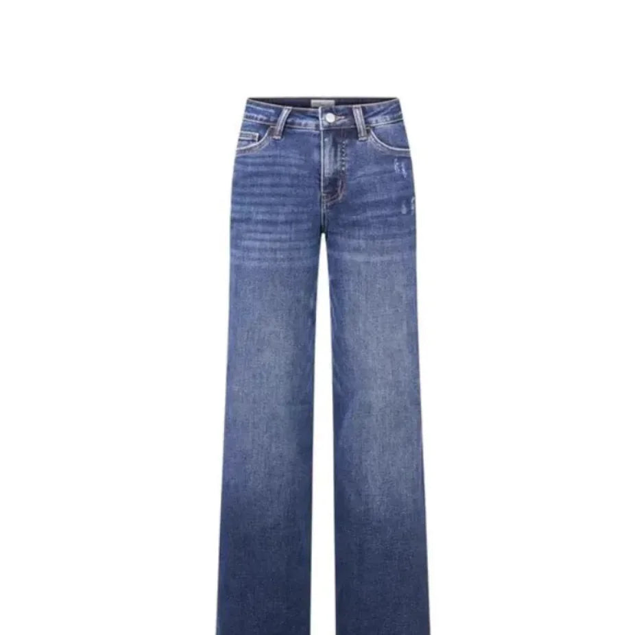 High Waist Loose Straight Jeans