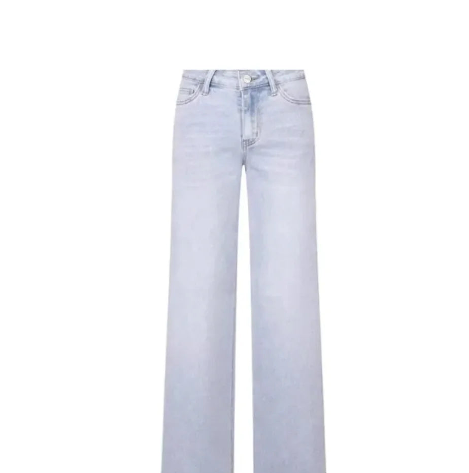 High Waist Loose Straight Jeans