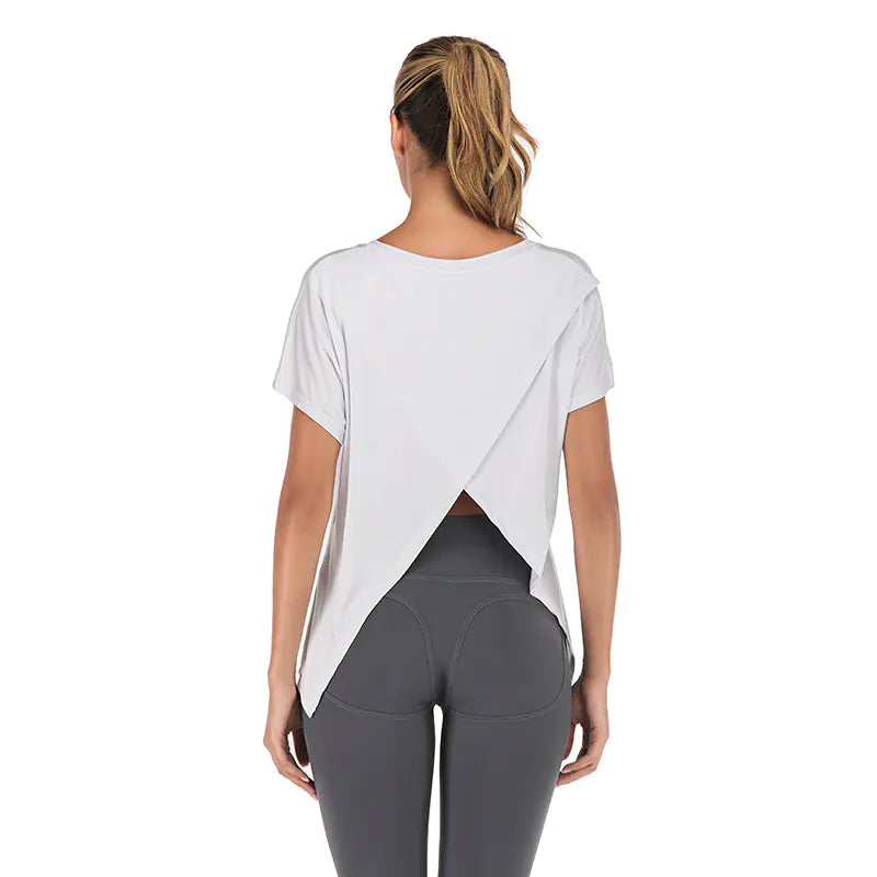 Aurelle Sport V-Neck with Open Back