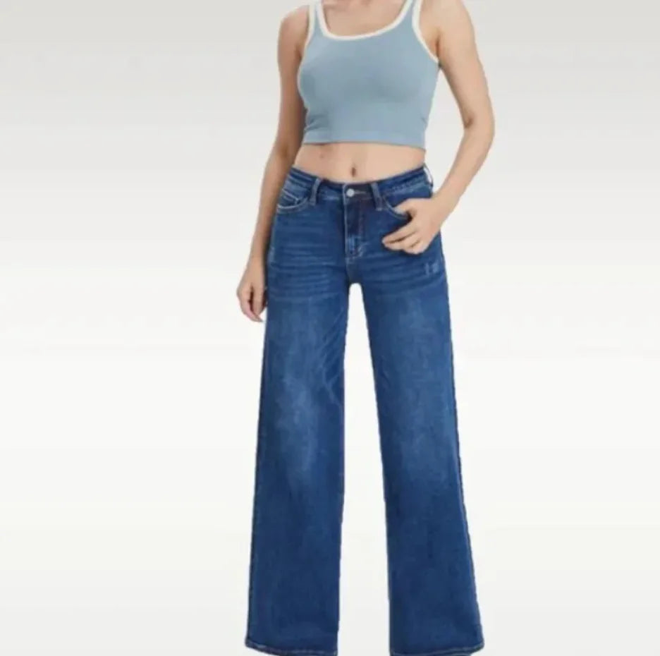 High Waist Loose Straight Jeans